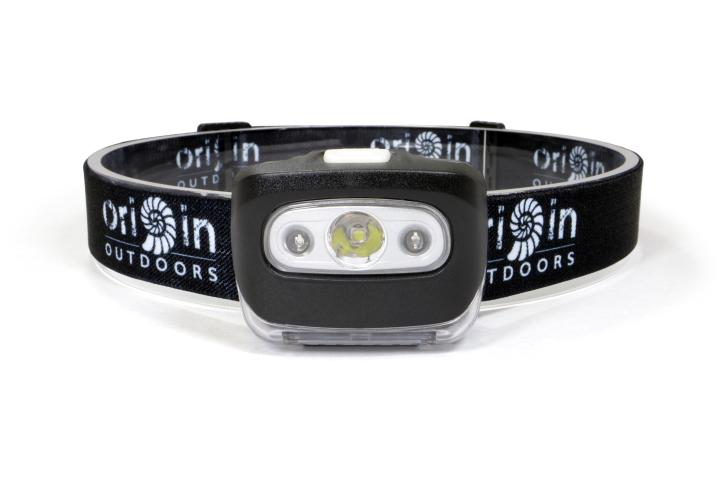 Origin Outdoors LED headlamp compact 200 lumen black headlamp flashlight headlamp