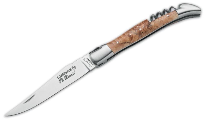 Laguiole Robert David Juniper Wood Sommelier Pocket Knife Corkscrew