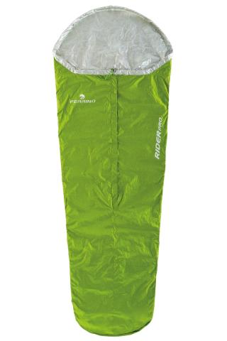 Ferrino Sleeping Bag Mummy Sleeping Bag Rider Pro Emergency Sleeping Bag 230x80/50 light green