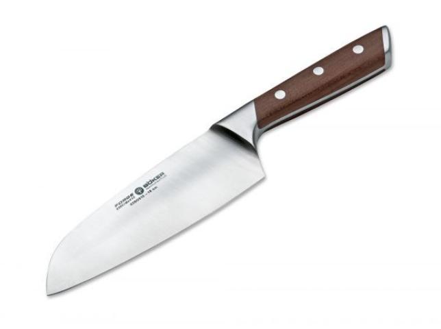 Böker Forge Wood Santoku Chef's Knife Kitchen Knife Maple