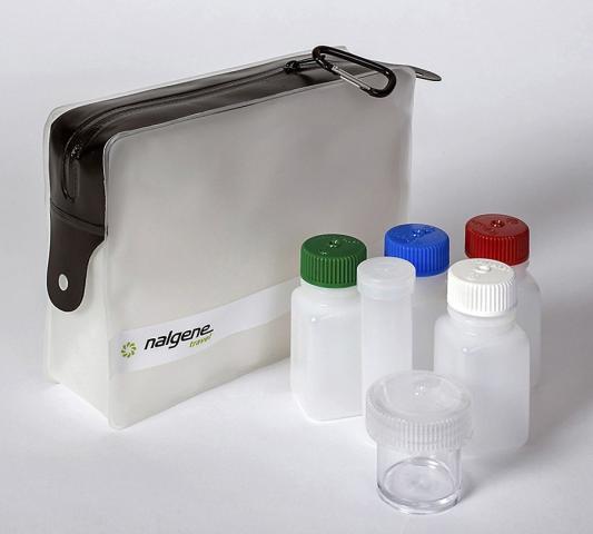 Nalgene Travel Set 6 doses under 100ml for air travel, with pouch
