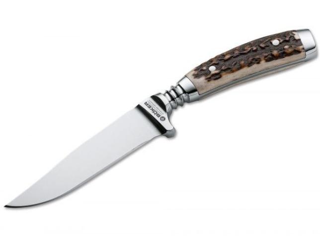 Böker Manufaktur Solingen Gobec Nicker Staghorn Driving Knife fixed Hunting Hunter Outdoor Knife