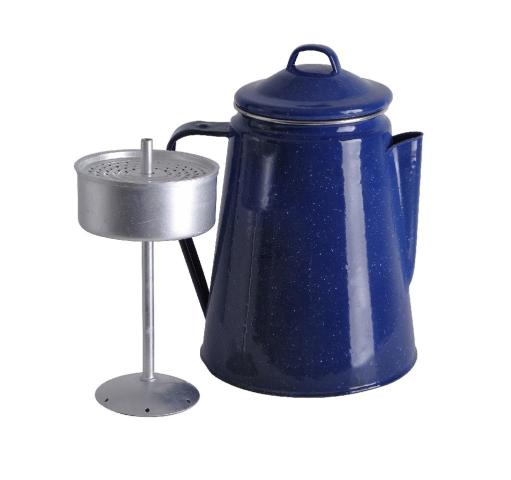 BasicNature enamel coffee pot 1.8L pot 8 cups blue enamel pot