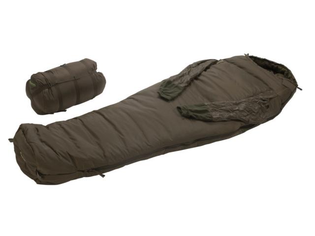 Carinthia Sleeping Bag Wilderness olive left with arm grip Camping Camping Outdoor